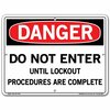 Vestil Aluminum Sign, 9-1/2" Height, 12-1/2" Width, Aluminum, Rectangle, English SI-D-29-B-AL-063